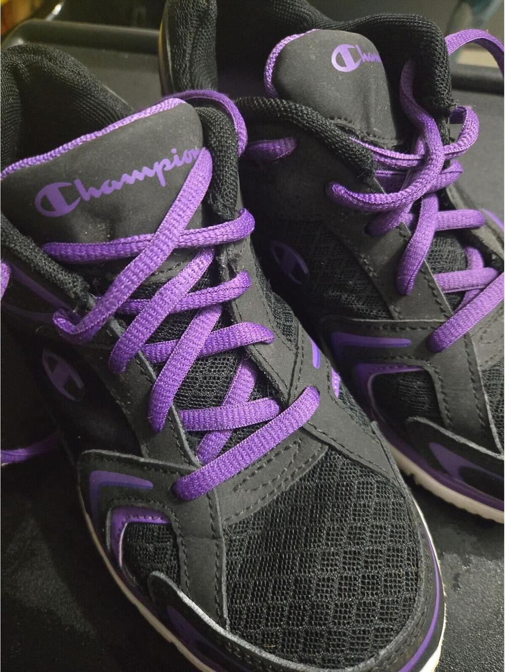 Champion Women's Black and Purple Athletic Sneakers Size 6 - Picture 5 of 6
